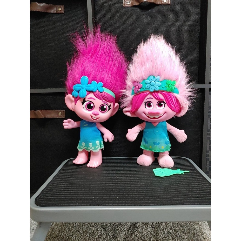 2 DreamWorks Trolls World Tour, Color Poppin Poppy Interactive & Toddler Posable